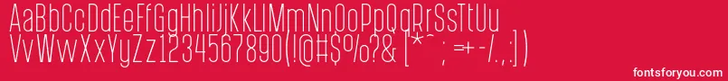 PostscriptumLight Font – White Fonts on Red Background