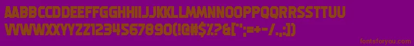 MachineGunk Font – Brown Fonts on Purple Background