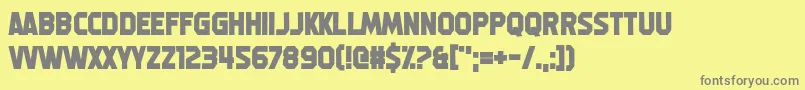 MachineGunk Font – Gray Fonts on Yellow Background