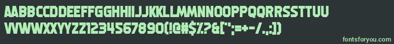 MachineGunk Font – Green Fonts on Black Background