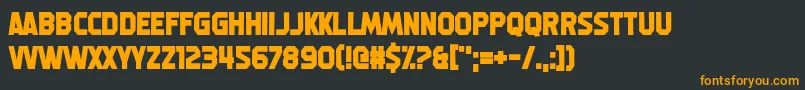 MachineGunk Font – Orange Fonts on Black Background