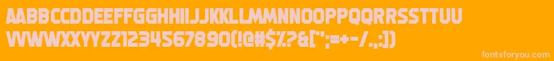 MachineGunk Font – Pink Fonts on Orange Background