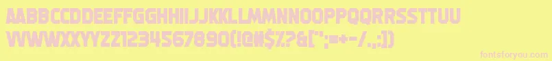 MachineGunk Font – Pink Fonts on Yellow Background