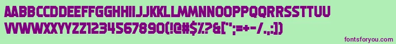 MachineGunk Font – Purple Fonts on Green Background