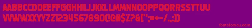MachineGunk Font – Red Fonts on Purple Background