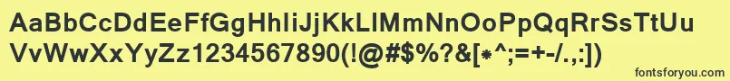 LathaBold Font – Black Fonts on Yellow Background