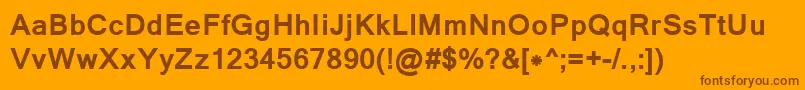LathaBold Font – Brown Fonts on Orange Background