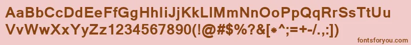 Police LathaBold – polices brunes sur fond rose