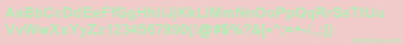 LathaBold-Schriftart – Grüne Schriften auf rosa Hintergrund
