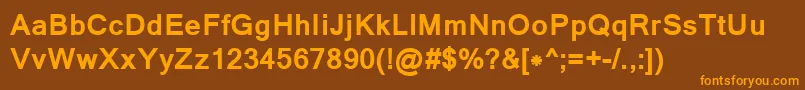 LathaBold Font – Orange Fonts on Brown Background