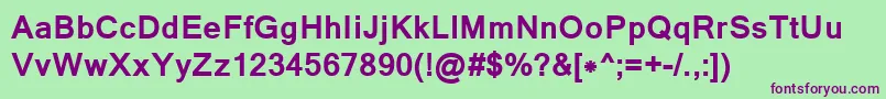 LathaBold Font – Purple Fonts on Green Background