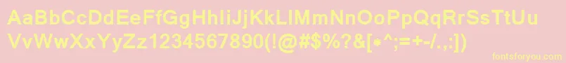 LathaBold Font – Yellow Fonts on Pink Background