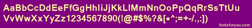 Police LathaBold – polices jaunes sur fond violet
