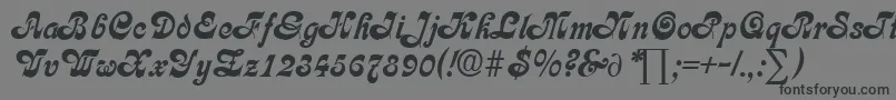 Шрифт CalligraphiaDb – чёрные шрифты на сером фоне