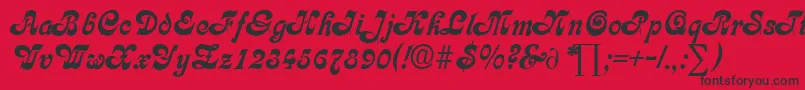 CalligraphiaDb Font – Black Fonts on Red Background