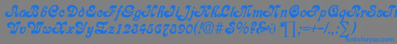 CalligraphiaDb Font – Blue Fonts on Gray Background