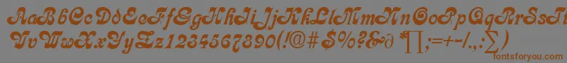 Шрифт CalligraphiaDb – коричневые шрифты на сером фоне