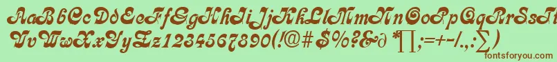 CalligraphiaDb Font – Brown Fonts on Green Background