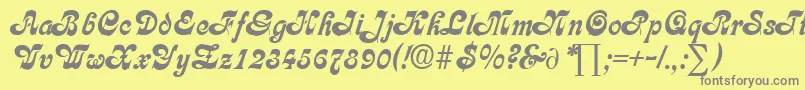 Шрифт CalligraphiaDb – серые шрифты на жёлтом фоне