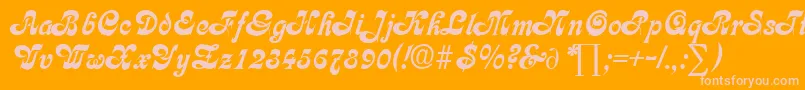 CalligraphiaDb Font – Pink Fonts on Orange Background