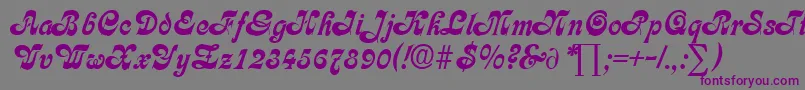CalligraphiaDb-Schriftart – Violette Schriften auf grauem Hintergrund