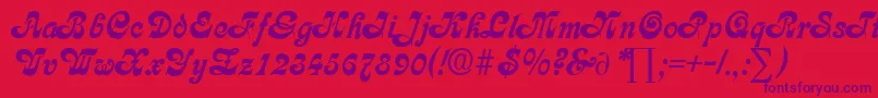 CalligraphiaDb Font – Purple Fonts on Red Background