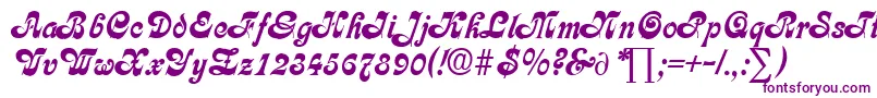 CalligraphiaDb-fontti – violetit fontit valkoisella taustalla