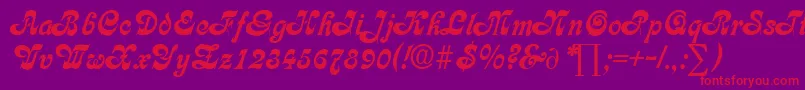 Lisätietoja CalligraphiaDb-fontista CalligraphiaDb-fontti – punaiset fontit violetilla taustalla
