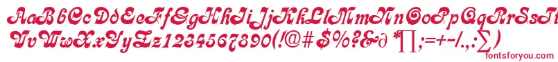 CalligraphiaDb Font – Red Fonts on White Background