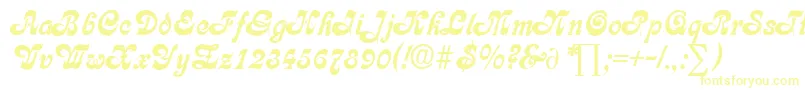 CalligraphiaDb Font – Yellow Fonts on White Background