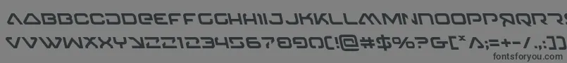 フォント4114blasterv2left – 黒い文字の灰色の背景