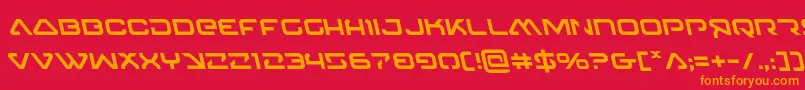 フォント4114blasterv2left – 赤い背景にオレンジの文字