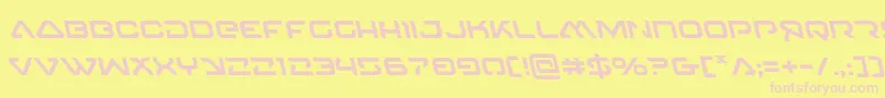 4114blasterv2left Font – Pink Fonts on Yellow Background