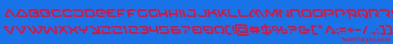 4114blasterv2left Font – Red Fonts on Blue Background