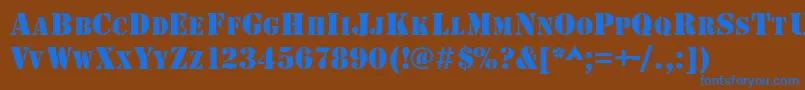 GeArmyBlockCaps Font – Blue Fonts on Brown Background