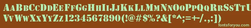 GeArmyBlockCaps Font – Green Fonts on Brown Background