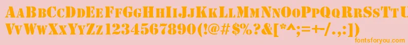 GeArmyBlockCaps Font – Orange Fonts on Pink Background
