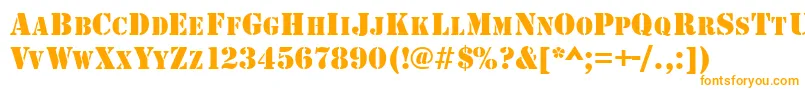 GeArmyBlockCaps Font – Orange Fonts on White Background