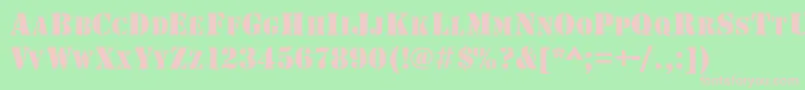 GeArmyBlockCaps Font – Pink Fonts on Green Background
