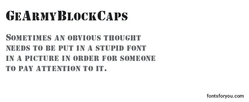 GeArmyBlockCaps Font