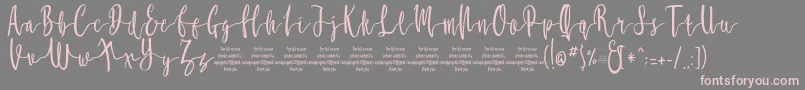 Шрифт MollucaFree – розовые шрифты на сером фоне
