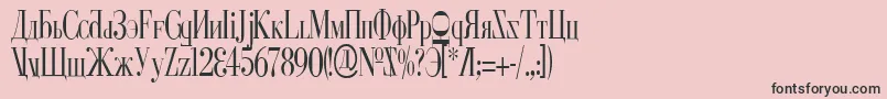 CyberiaCondensed Font – Black Fonts on Pink Background