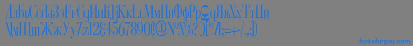 CyberiaCondensed Font – Blue Fonts on Gray Background