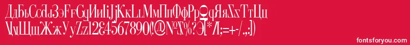 CyberiaCondensed Font – White Fonts on Red Background