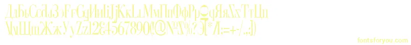 CyberiaCondensed Font – Yellow Fonts on White Background