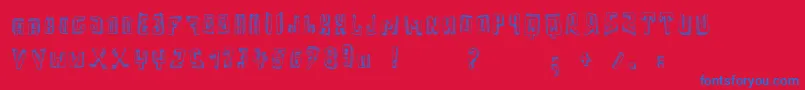 Motherfunker Font – Blue Fonts on Red Background