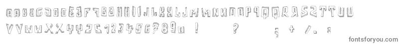 Motherfunker-fontti – harmaat kirjasimet valkoisella taustalla
