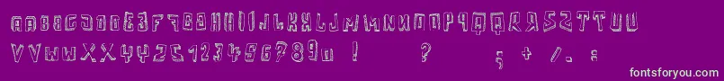 Motherfunker Font – Green Fonts on Purple Background