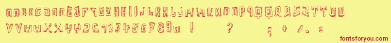 Motherfunker Font – Red Fonts on Yellow Background