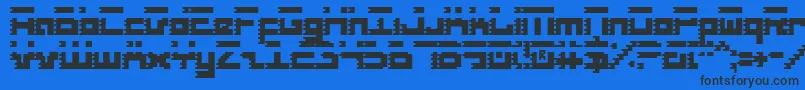 RoidRageCondensed Font – Black Fonts on Blue Background